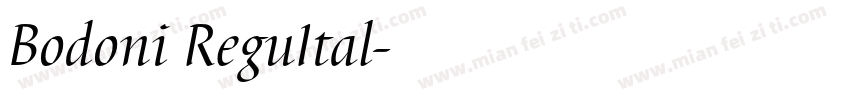 Bodoni ReguItal字体转换